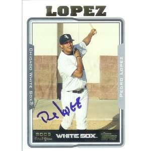  Pedro Lopez Signed Chicago White Sox 2005 Topps Card 