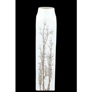  Urban Trends White Franklin Ceramic Vase in Fall Season 