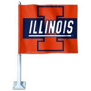  NCAA Illinois Fighting Illini Car Flag