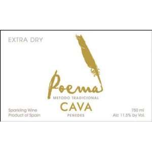  Poema Cava Extra Dry NV 750ml Grocery & Gourmet Food