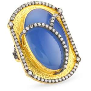  Azaara Hot Rocks Blue Onyx Luca Ring, Size 7 Jewelry