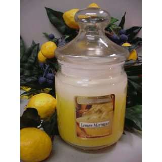 Lemon Meringue Scented Apothecary Glass Jar Wax Candle 9.5 Oz.