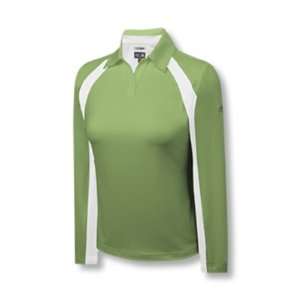   Motion Long Sleeve Colorblock Golf Polo Shirt   Pear/White   180380