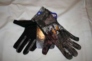 New Under Armour Camouflage ColdGear Liner Gloves   Mossy Oak Infinity 