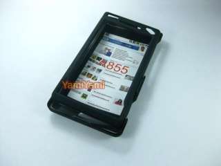 Hard Skin Hard Protector Cover Case For Motorola Droid A855 Black 