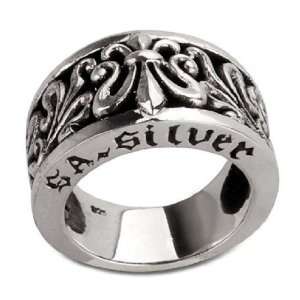   Flower Ring .925 Silver Jewelry Cool Mens Fashion 