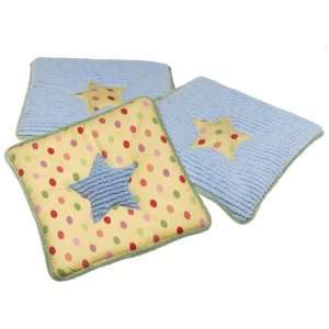    Sumersault Jelly Bean Wallhanging   Set of 3 Squares w/stars Baby