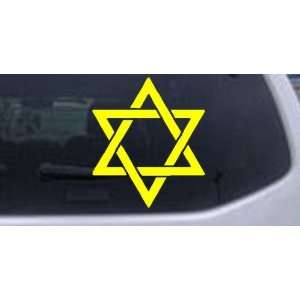 Star Of David Christian Car Window Wall Laptop Decal Sticker    Yellow 