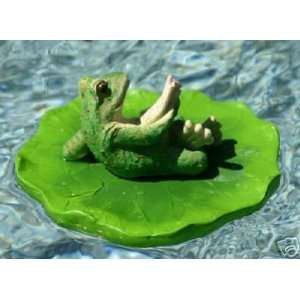    Frog reading on Lily Pad FLoats in Pool or Pond: Home & Kitchen