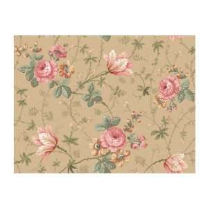   LN7542 Rose Tulip Floral Vine Wallpaper, Beige/Pink: Home Improvement