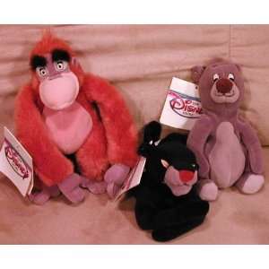  Disneys Set of 3 Bagheera, Baloo and King Louie From the 