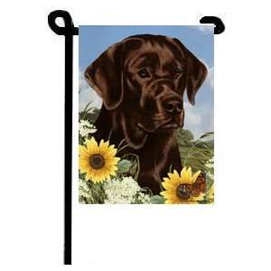    Chocolate Labrador Summer Flowers Garden Flag: Everything Else