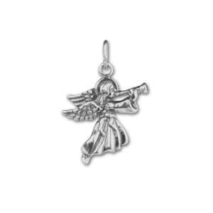  Sterling Silver Trumpeting Angel Charm: Arts, Crafts 