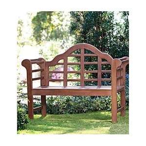    All Weather Solid Wood Lutyens Garden Bench: Patio, Lawn & Garden
