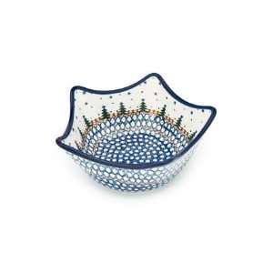    Polish Pottery Rustic Pines Five Point Bowl