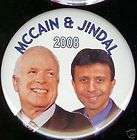 John McCAIN 2008 pin + Bobby JINDAL Vice President