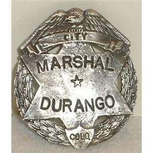   City Marshal Durango Colorado Old West Police Badge 