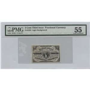  3¢ Third Issue Fractional Currency Graded AU55 by PMG 
