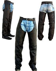 Real Leather Motorcycle Assless Chaps Mens Cruiser Bikers Riding S_M_L 