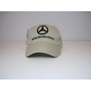  New Mercedes benz Baseball Hat Cap Tan Adj. Velcro Back 