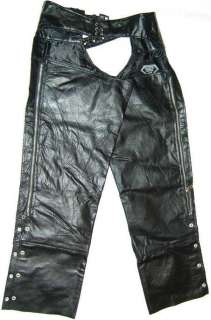 Genuine Leather Motorcycle/Biker Chaps *Large*  