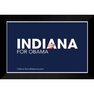 Barack Obama 27x40 FRAMED Indiana Campaign Poster 2008