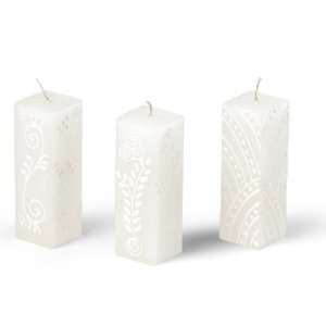  UNICEF   White Pillar Candles Handmade in South Africa 