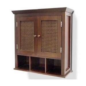   VERY NICE  Cane 2 Doors Wall Cabinet with Cubbies 