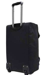    Black Carry On Lightweight Travel Rolling WHEELED Duffel Bag  