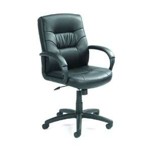   Mid Back Executive Leather Chair with Knee Tilt: Furniture & Decor