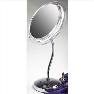 Makeup Mirror with Surround Light in Satin Nickel Magnification: 7X