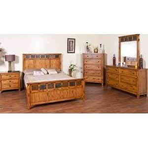  Sedona Petite Eastern King Panel Bed in Rustic: Home 