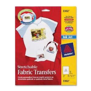  Avery Stretchable Fabric Iron on Transfer,Letter   8.5 x 