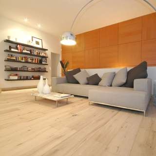 DuChateau 7 7/16” Smooth White Oiled White Oak Hardwood Flooring 