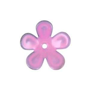  15mm C Koop Beads Clover Pink Enameled Medium 5 Petal 