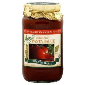 Amys Organic Tomato Basil Pasta Sauce, Low Sodium   24.5 oz:  