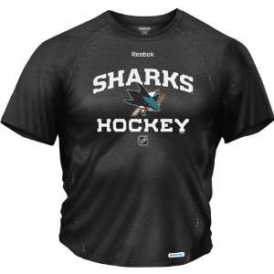 Reebok San Jose Sharks Authentic Team Hockey Heathered Speedwick T 