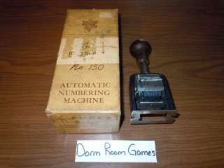 Force Automatic Numbering Machine No #150 Boxed RARE  