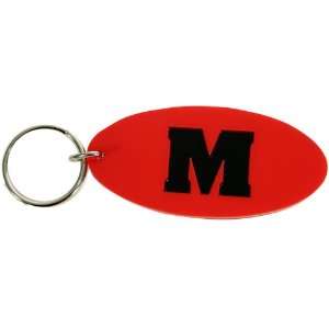  Maryland Terrapins Red Oval Mirror Key Chain: Sports 