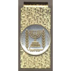   Toned Gold on Silver Israeli Menorah, Coin   Money clips: Beauty