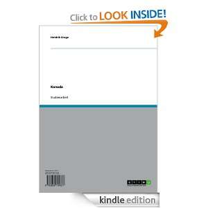 Kanada (German Edition) Hendrik Grage  Kindle Store