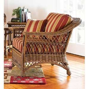  Bar Harbor Rattan Chair with Solid Wood Frame and Pipe Edge 