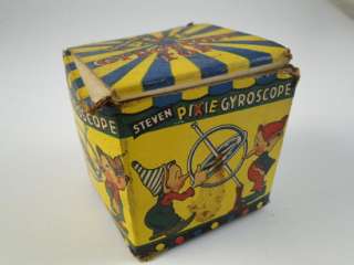   Steven Pixie Gyroscope Top Toy w/Box Elf Magic 1955 Old Retro  
