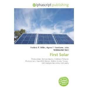  First Solar (9786133781061) Books