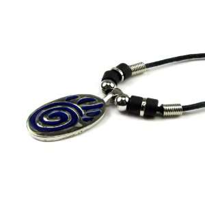 Bear Paw Color Changing Mood Pendant on Black Corded Necklace