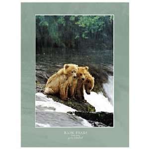  Dancing Crane Rain Bears Poster