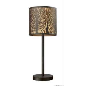  Woodland Sunrise 1 Light Portable Lamp In Aged Bronze 