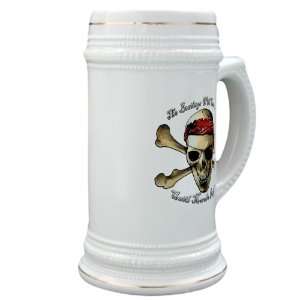 Stein (Glass Drink Mug Cup) Pirate Beatings Will Continue Until Morale 