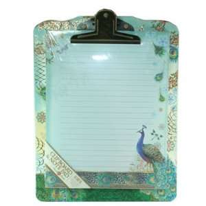  Punch Studio Royal Peacock Clip Board & Note Pad: Office 