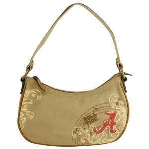   Crimson Tide Camel Canvas Letterman Hobo Purse